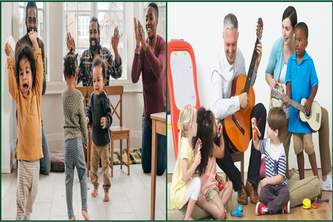 music class and playdate with children