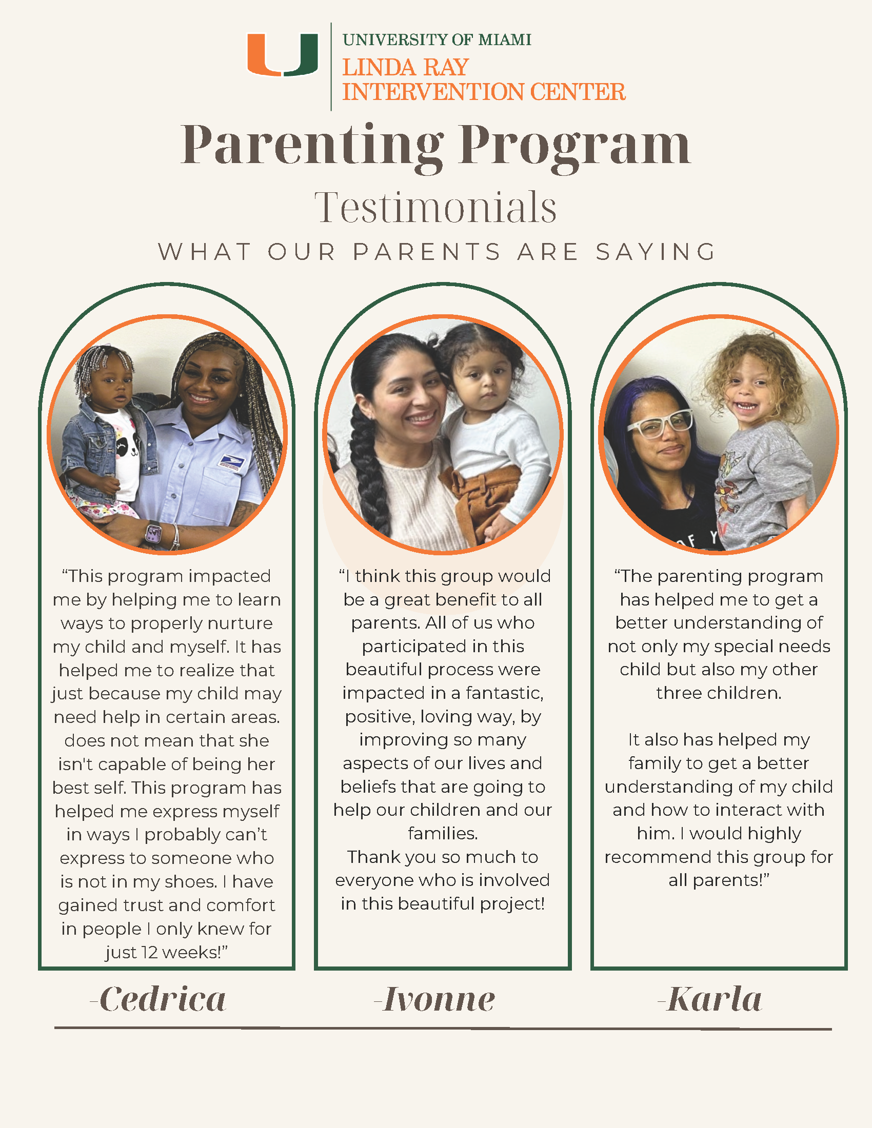 parent testimonials
